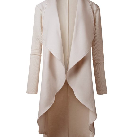 * Last One* (M) Apricot Asymmetric Cardigan - Picture 2 of 3